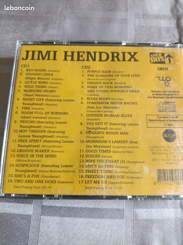Jimi Hendrix 2xCD purple haze compilation (image 2)