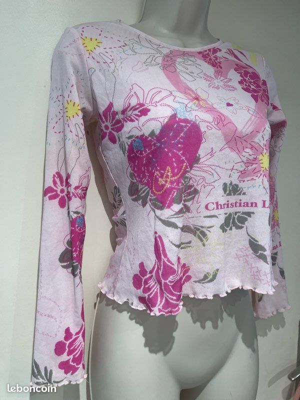 T-shirt Christian Lacroix, junior, Rose, jaune bleu, fuchsia fleuri 11 ans (image 8)