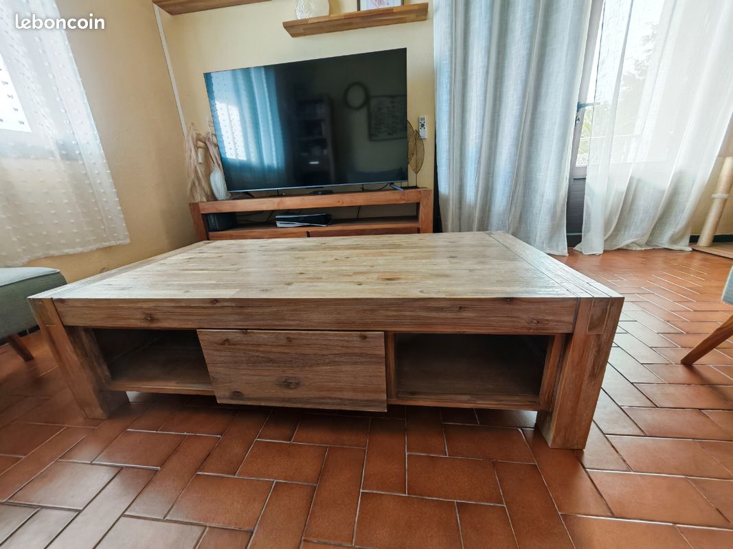 Table salle à manger teck massif (image 9)