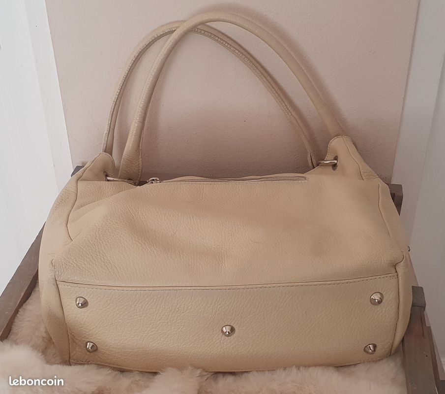 Palizzio Sac En Cuir Beige Vintage – Style New York Rétro, Parfait Pour Un Look élégant