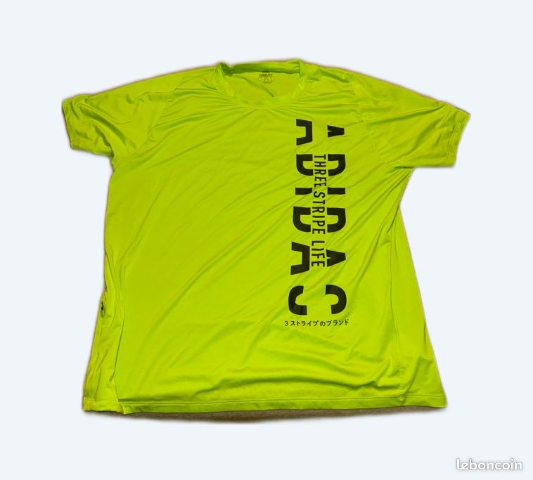 T-shirt Adidas, vert fluo Vêtements