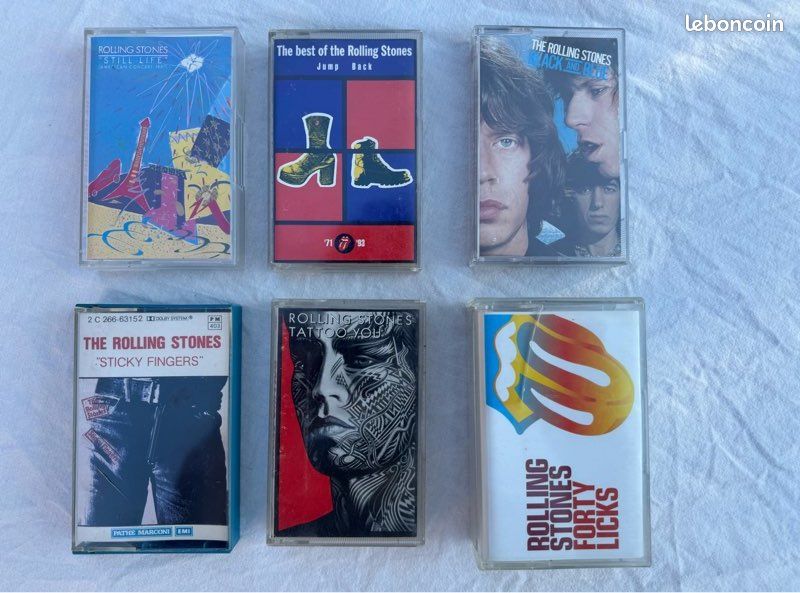 Lot 6 Cassettes Audio K7 The Rolling Stones (image 1)