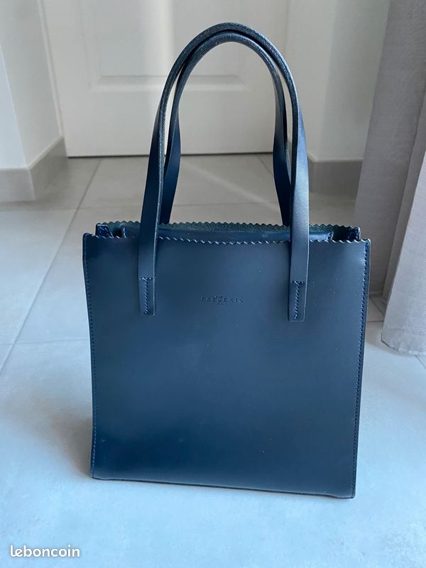 Sac noir en cuir véritable marque Frédéric bon état (image 1)