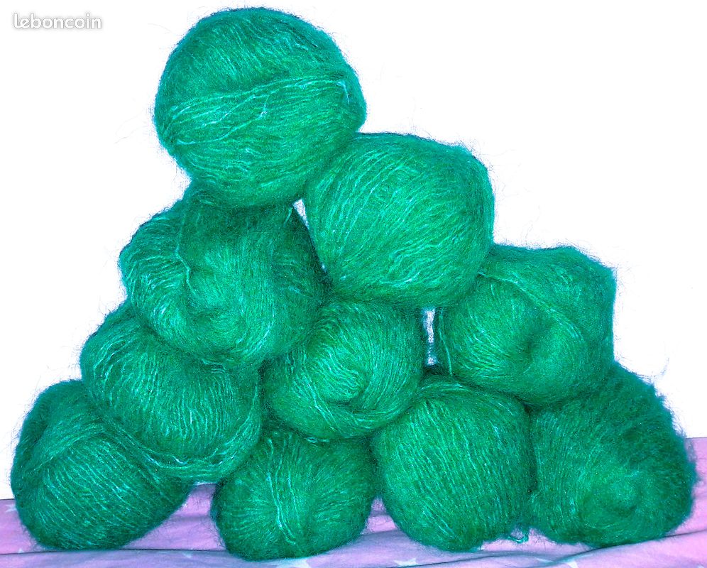 10 pelotes neuves (⚖️25G chacune) démarquées MOHAIR MÉLANGÉ (image 1)