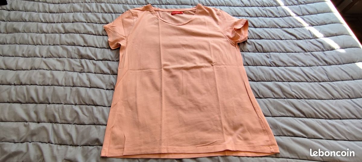 Tee shirt rose saumon taille 50/52 jamais utilise (image 1)