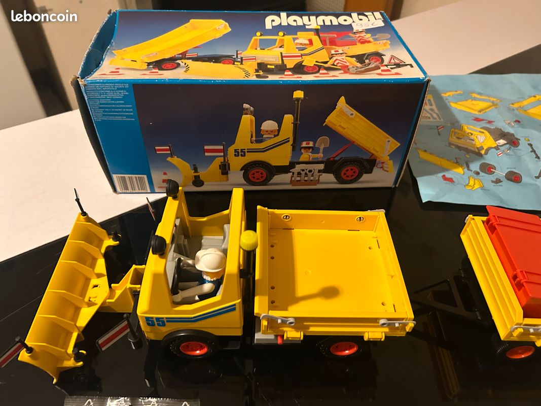 Camion PLAYMOBIL Vintage Avec Treuil Et Manivelle - Sets 3277, 3452, 3454 - Occasion