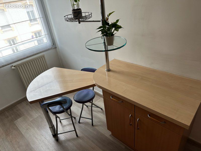 Vintage : Ensemble meuble + table amovible + colonne et chaises / Idéal pour petite cuisine (image 12)