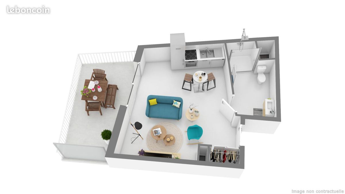 Appartement 1 pièce 29 m² · à Marseille · 29 m² · 625 €/mois