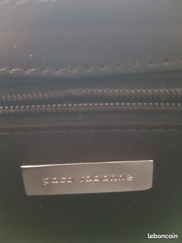 Sac à main en % cuir noir et métal Paco Rabanne (image 7)