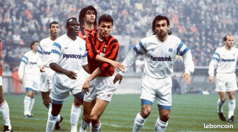 Maillot Rétro OM Olympique De Marseille 89/90/91 - Adidas Domicile Blanc, Taille L