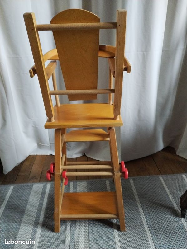Jouet chaise haute bois (image 3)