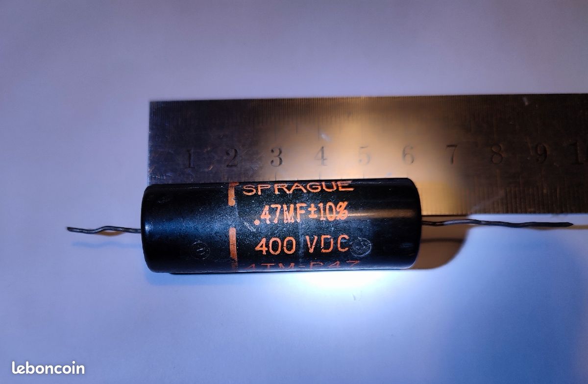 Tono Chitarra Vintage Sprague Condensatore Sprague Black Beauty .047uf 400V NOS Vintage - Per Chitarra E Audio Black Beauty Nos - Foto 6