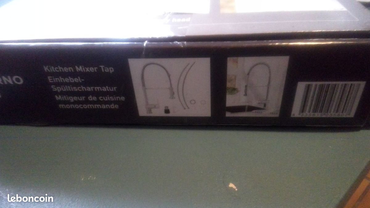 Neuf et emballé mitigeur cuisine avec douchette, montage simple et sans outils (image 3)