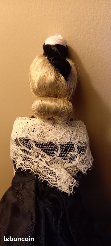 Ancienne Poupée Française Vintage 40 Cm - Tenue Arlésienne - Composition Années 1950