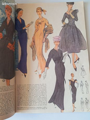 Page Magazine Modes Et Travaux Janvier 1957 : Poupée Françoise/Michel Avec Mini Patron à Découper