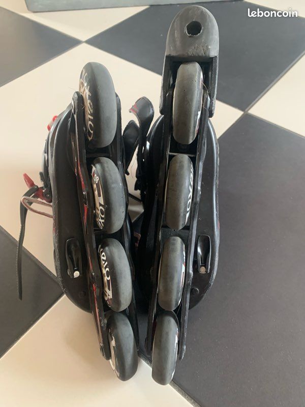 Rollers fit 3 junior black Décathlon oxelo (image 4)