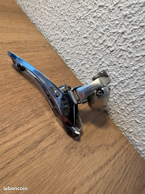 Dérailleur Avant Vintage Campagnolo Super Record - Pince 28.6mm, Commande Basse - Occasion