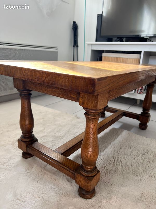 Table basse en chêne massif – fabrication artisanale (image 2)