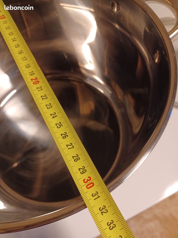 Grande marmite inox + couvercle (image 4)
