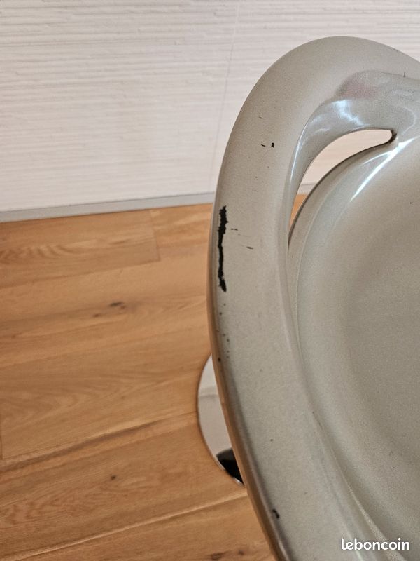 Tabouret de bar gris métallique (image 4)