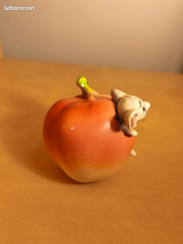 Figurine Vintage Souris Dans Chaussure En Céramique (années 70/80) - Adulte - Occasion