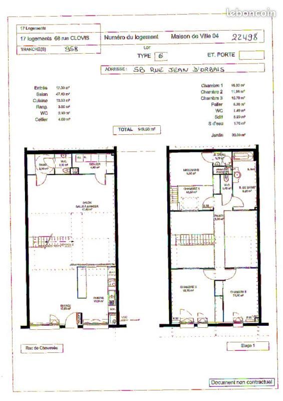 Maison 6 pièces 149 m² · à Reims · 149 m² · 1 325 €/mois