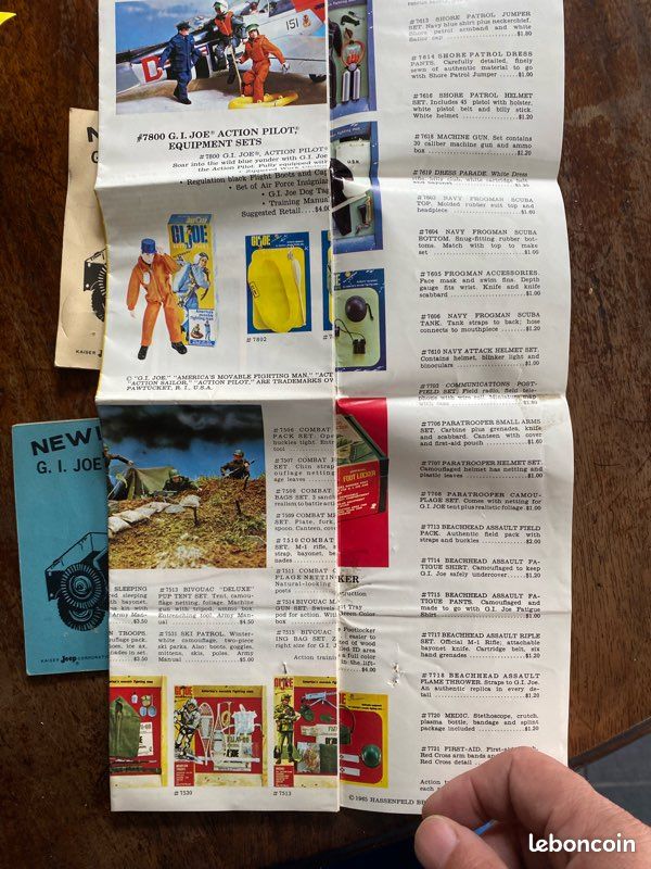 Lot De 4 Catalogues GI Joe - Manuels US Army & Air Force 1964/65 - Avec Jeeps Hasbro