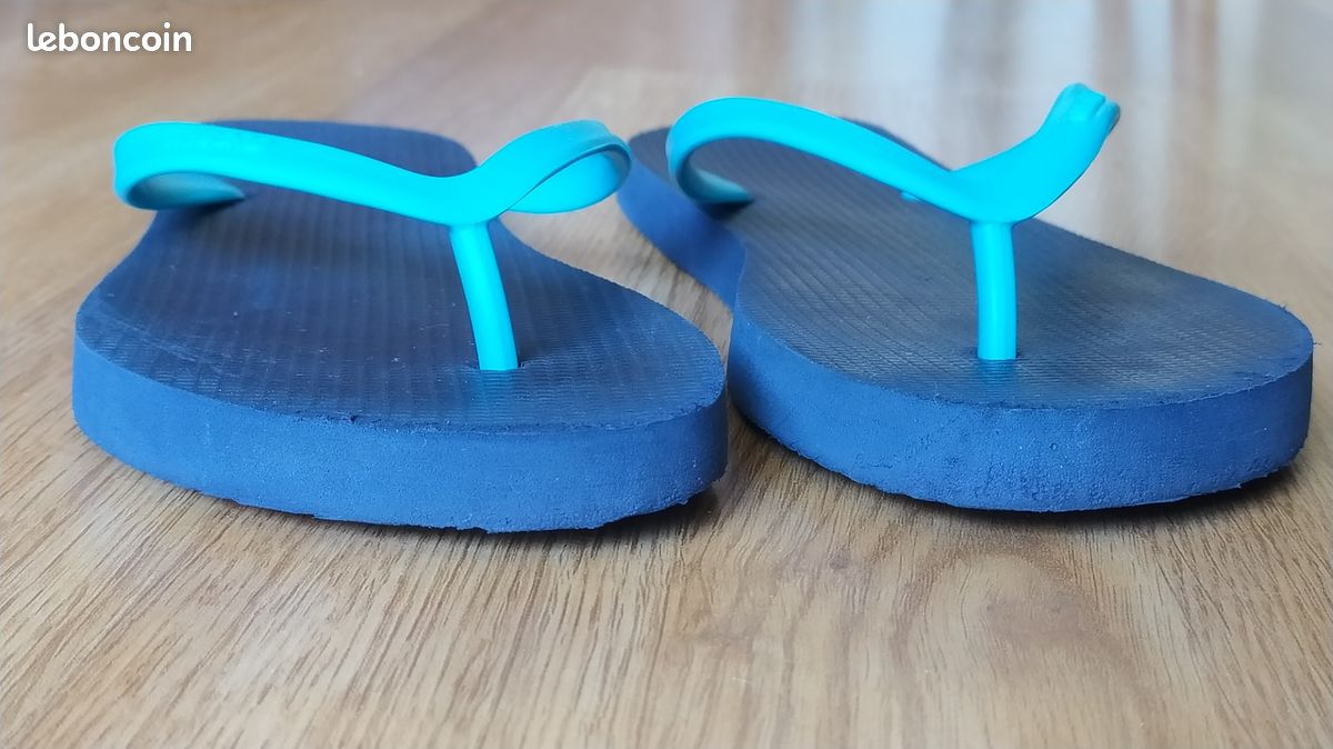 Tongs bleues 35-36 comme neuves (image 5)