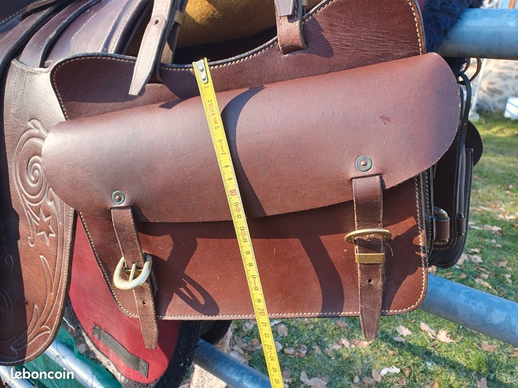 Kit de selle australienne en cuir marron WILDRACE avec