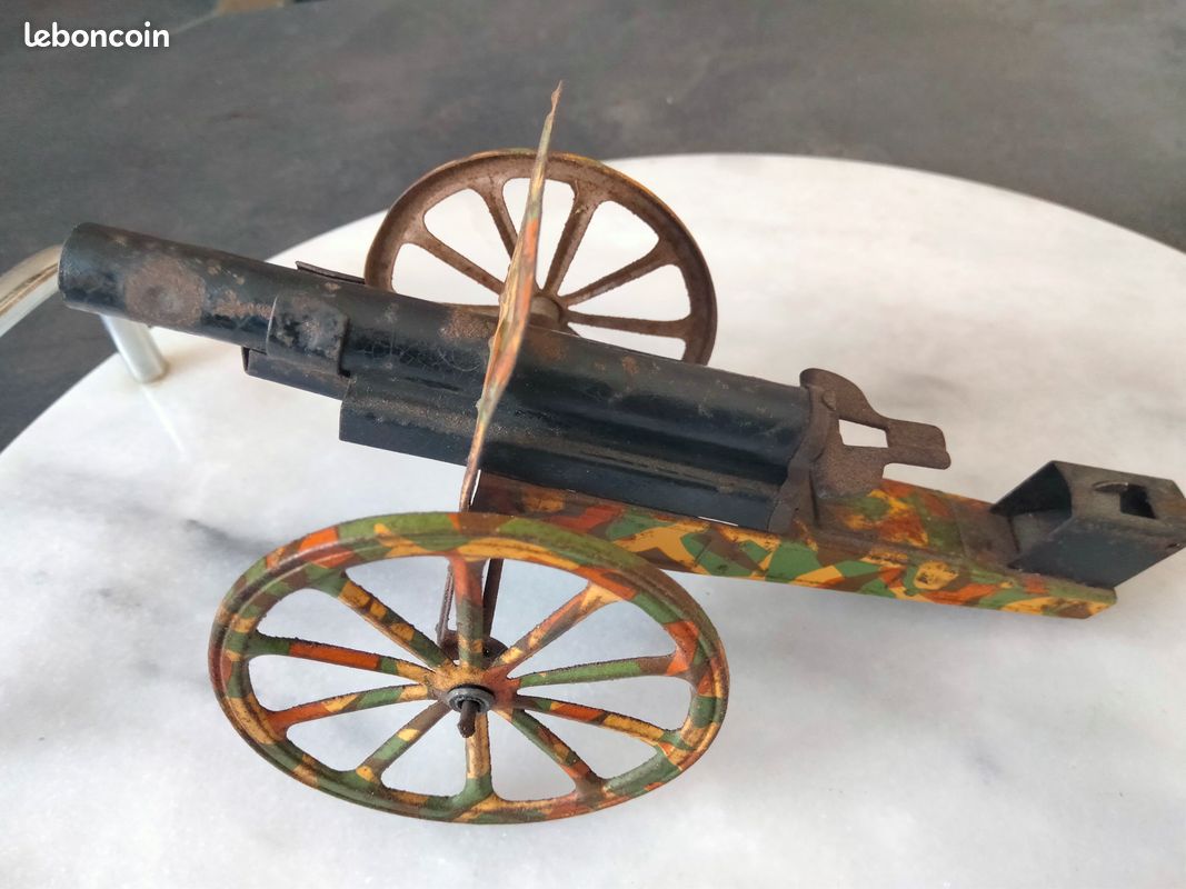 Camion LATIL Torpédo Avec Canon – Jouet Miniature A.R. (France) Plomb Et Tôle, TRÈS RARE