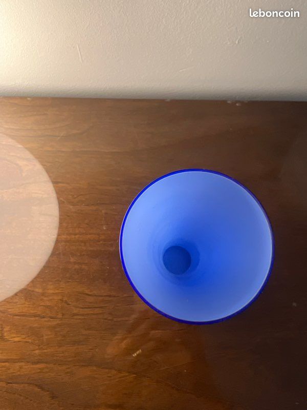 Vases Murano soufflés bleu et jaune (image 3)