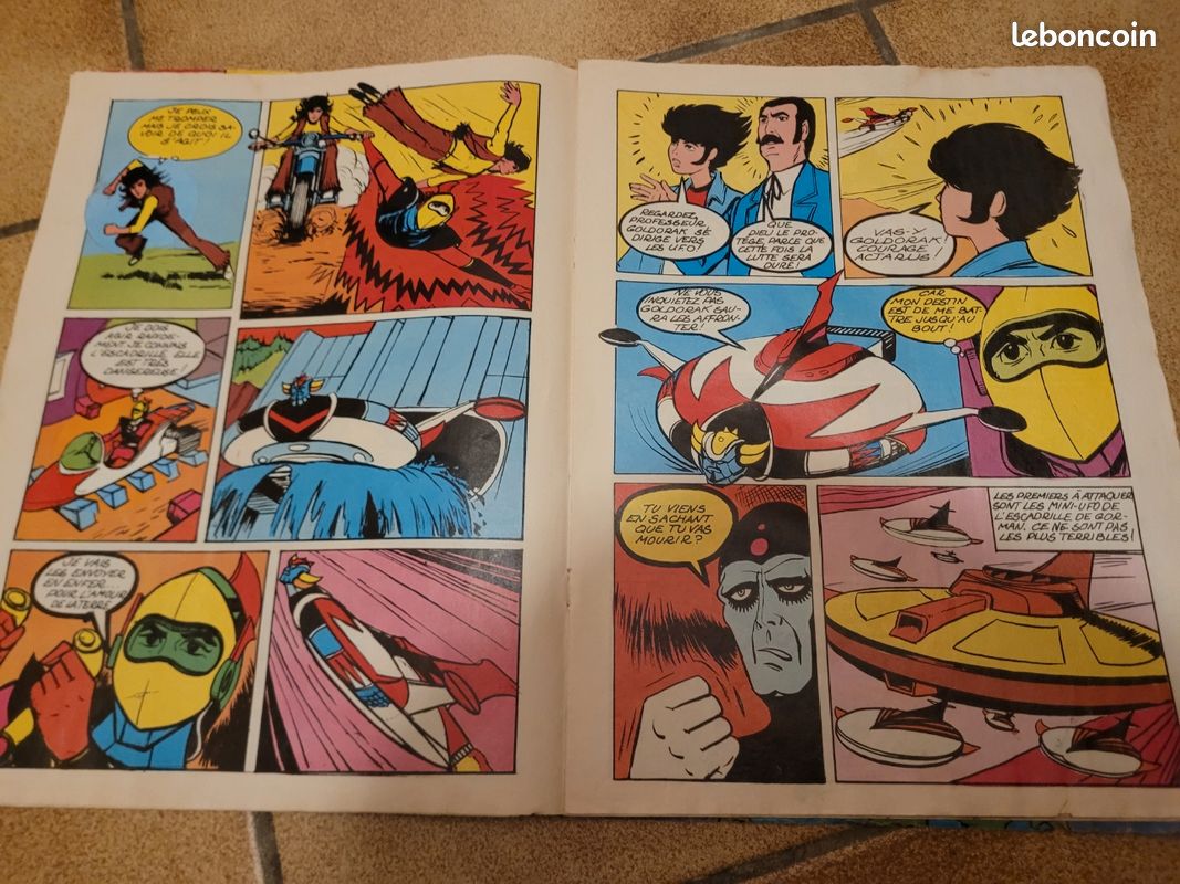 PLANCHE N°4 DÉCALCOMANIE Goldorak Rares La Vache Qui Rit 1978 neuve