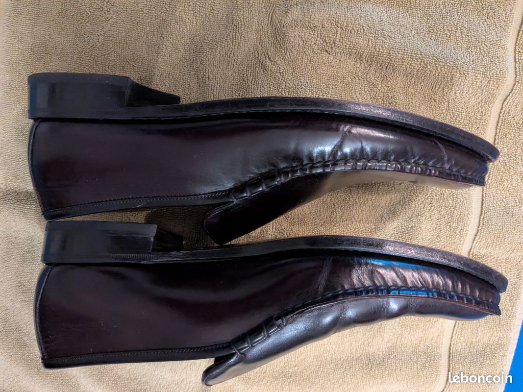 Mocassins Florsheim Imperial Cuir Bordeaux - Taille 9.5 D (US) - Occasion Très Bon état
