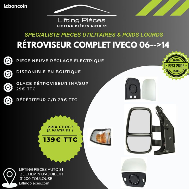 Coque De Rétroviseur Droite Noire Pour Renault Master 2003-2010