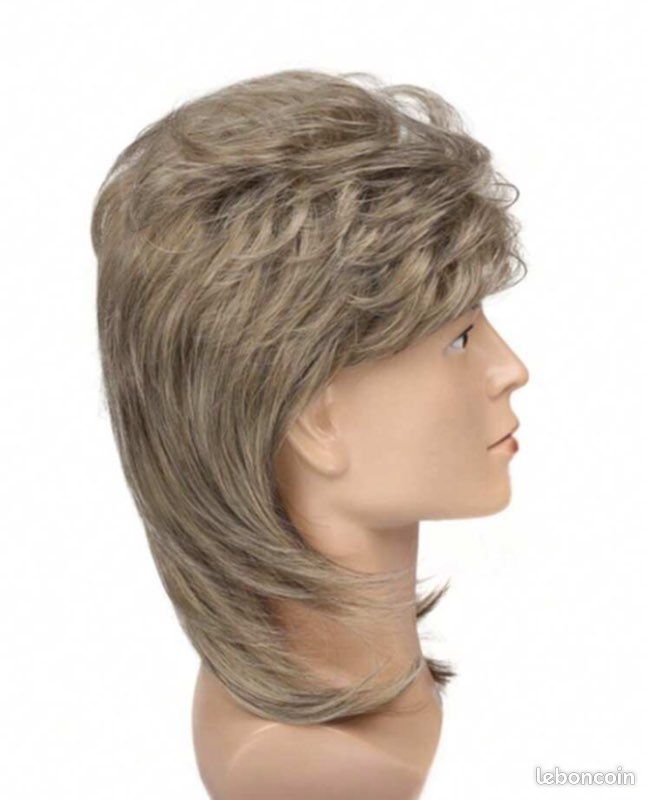 Perruque Synthétique Femme Brun Clair Courte Avec Frange - 30cm - Neuf