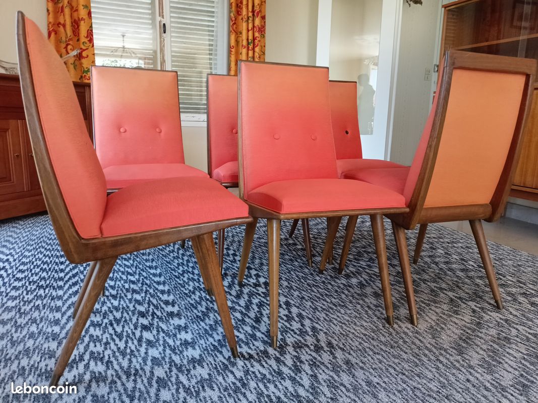 6 chaises années 60 style scandinave (image 4)