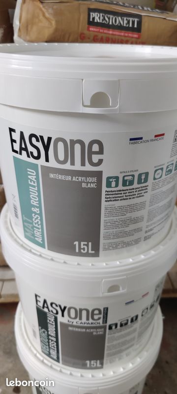 Peinture CAPAROL EASYONE EVOLUTION MAT ET VELOURS 15 litres blanc (image 1)