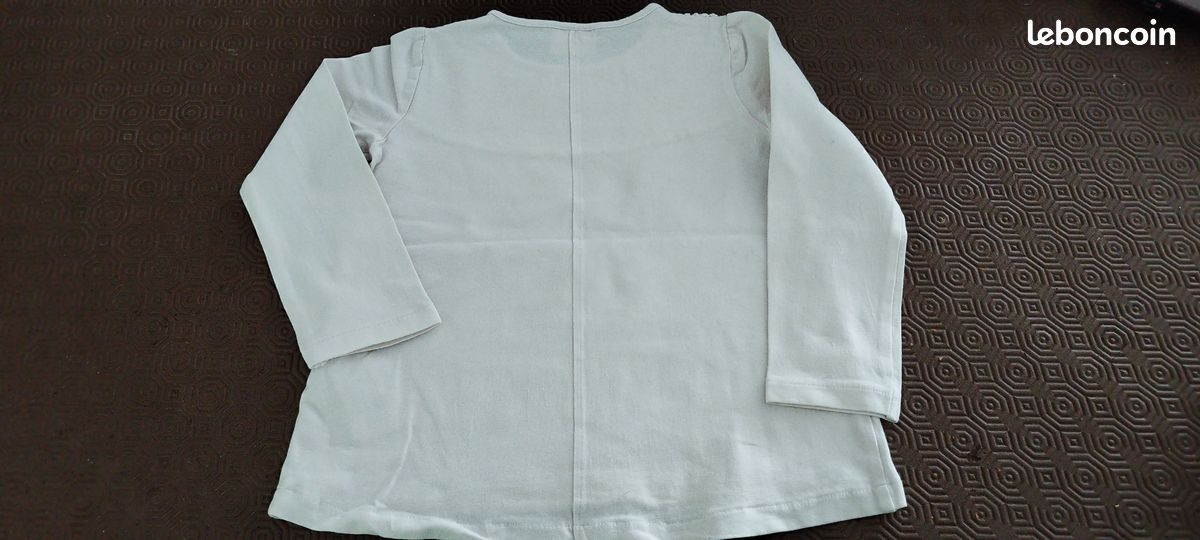 T-shirt Blanc Zara Girls – 100% Coton – Taille S – Basique Col Rond Manches Courtes