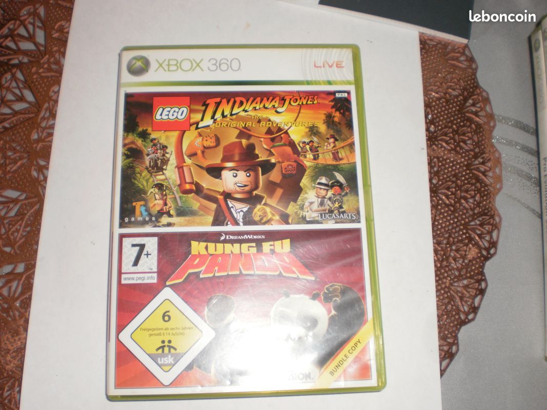 Jeu xbox 360 lego indiana jones + kung fu panda (image 1)