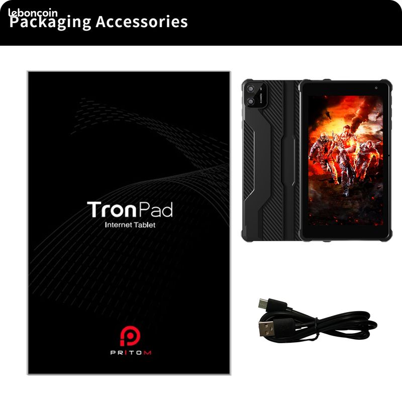 Tablette PRITOM TronPad Tab7 Pro avec Étui Android 14.0 8GO RAM 