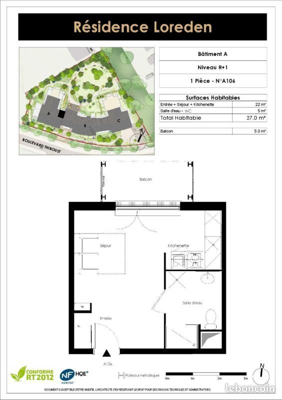 Appartement a louer serris - 1 pièce(s) - 27 m2 - Surfyn