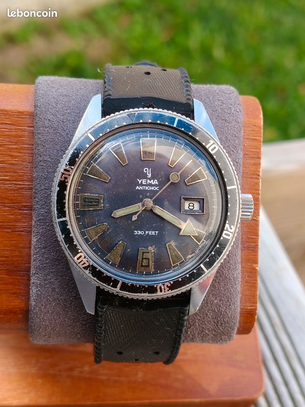 Diver Yema Antichoc Montre Révisée Yema Sous-marine Skin Diver 330 Feet  Montres Bijoux