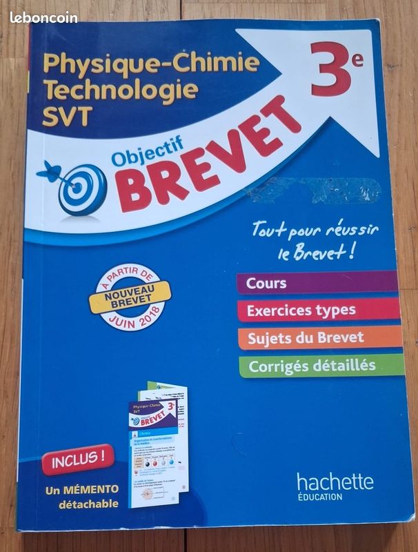 Objectif Brevet Hatier – Physique Chimie, SVT, Technologie – 3e - Révisions Brevet – Bon état (image 1)