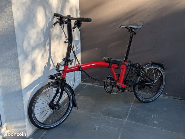 Vélo Pliant Brompton H6R - 6 Vitesses - Occasion En Bon état - Couleur Orange