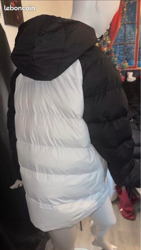 Doudoune bicolore noir & blanc Sportline – Capuche – Neuve avec étiquette – Taille XXL (image 2)
