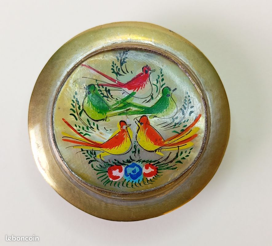 No reserve - Ancienne boîte à pilules en argent faite à la