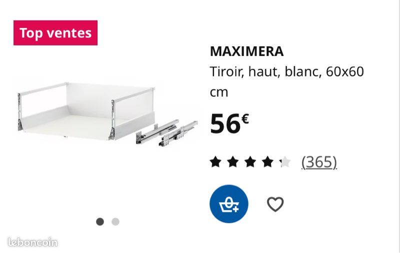 Vend tiroir + façade IKEA neuve emballé (image 2)