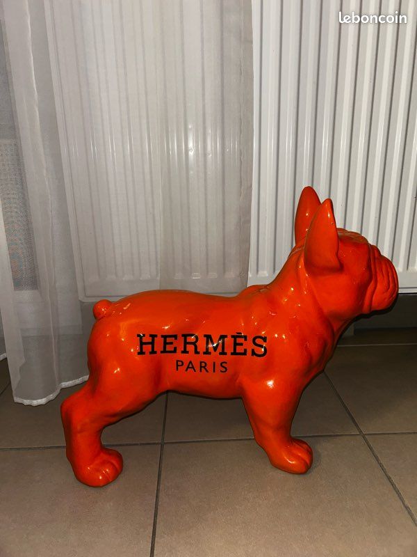 Plaque Décorative En Bois « Chien Méchant » – Rouge Hermès, QUALIART – Pour Mur