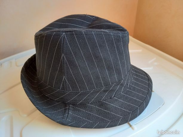 Chapeau Borsalino Style Petit Bord - Taille 59 En Polyester - Noir - Neuf Avec étiquette