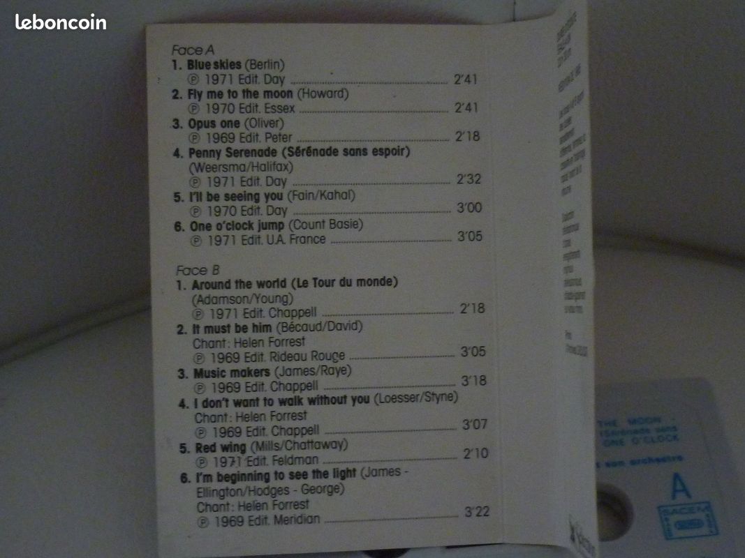 HARRY JAMES sa trompette et son orchestre -.Cassette audio K7 (image 2)